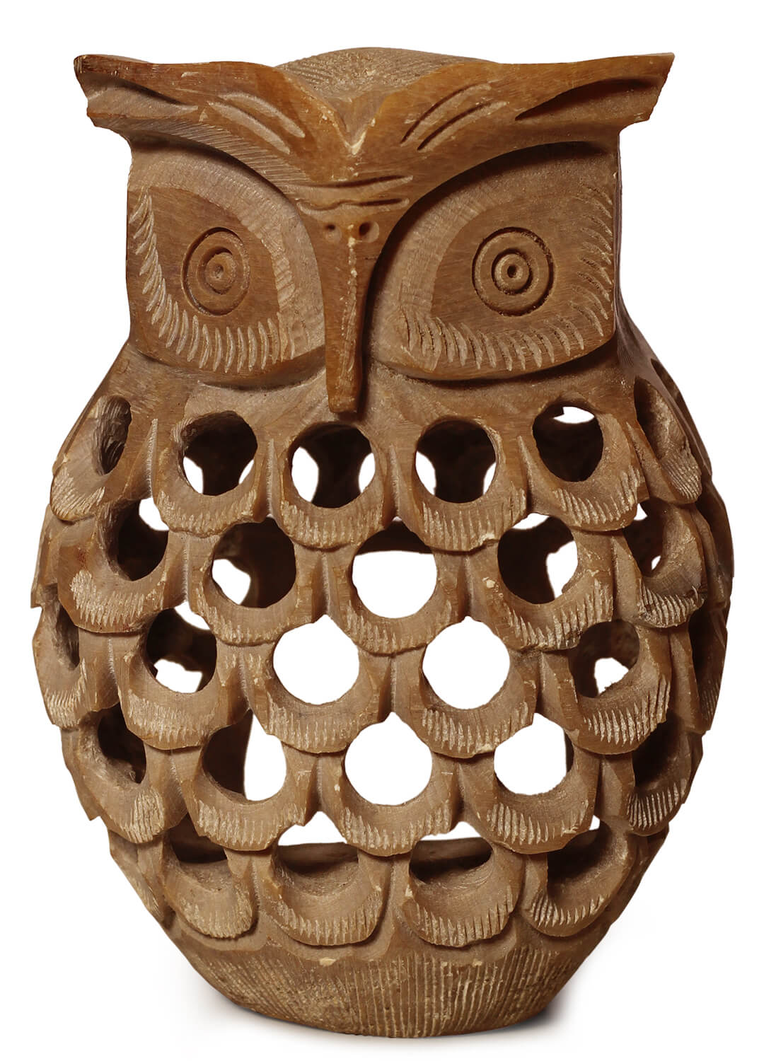 ArtistryBazaar  Owl Shape Ceramic Tea Light Holder, Soapstone Owl Oil Burner, Tea Light Diffuser Holder, Aromatherapy Essential Oil Burner Home Decoration